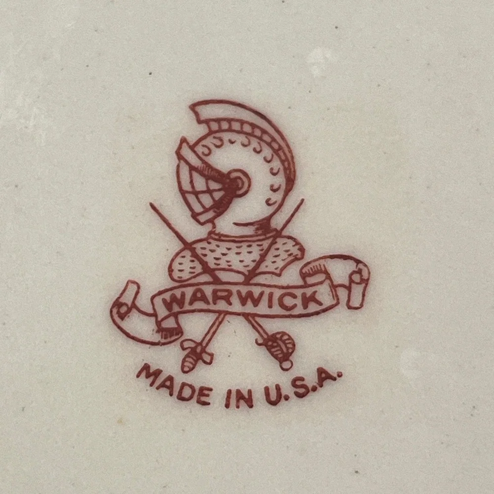 Vtg Warwick China Floral Bread Plate Gold Gilt Scalloped Made in USA 6